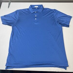 Peter Millar Summer Comfort Polo Men's XL Solid Blue Golf Casual